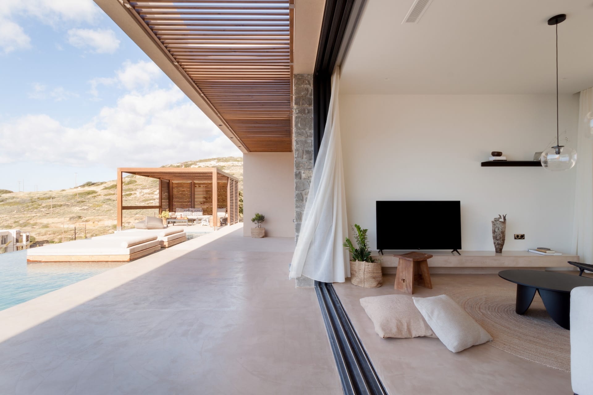 living room and outdoor area