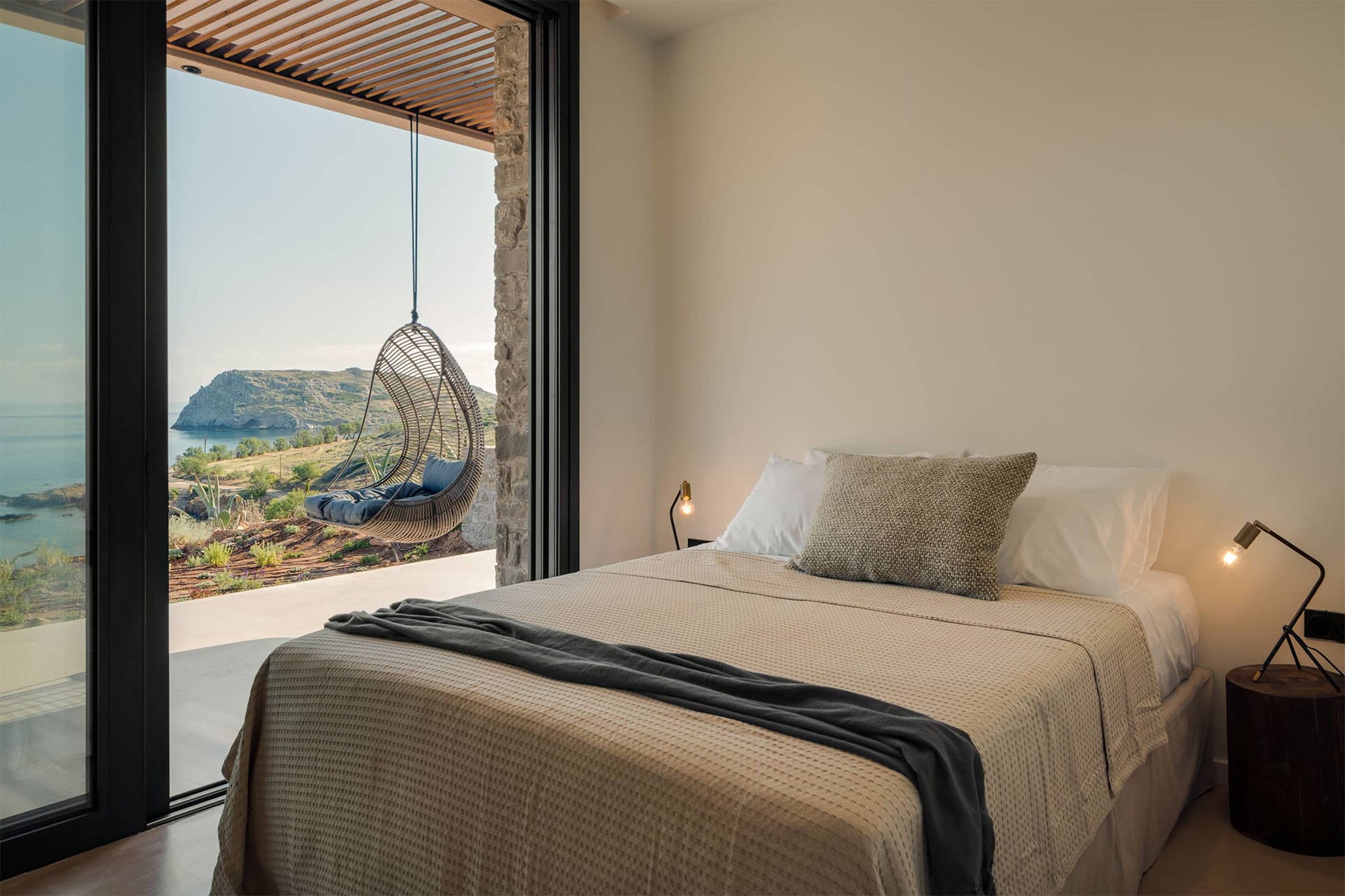 ground level villa bedroom