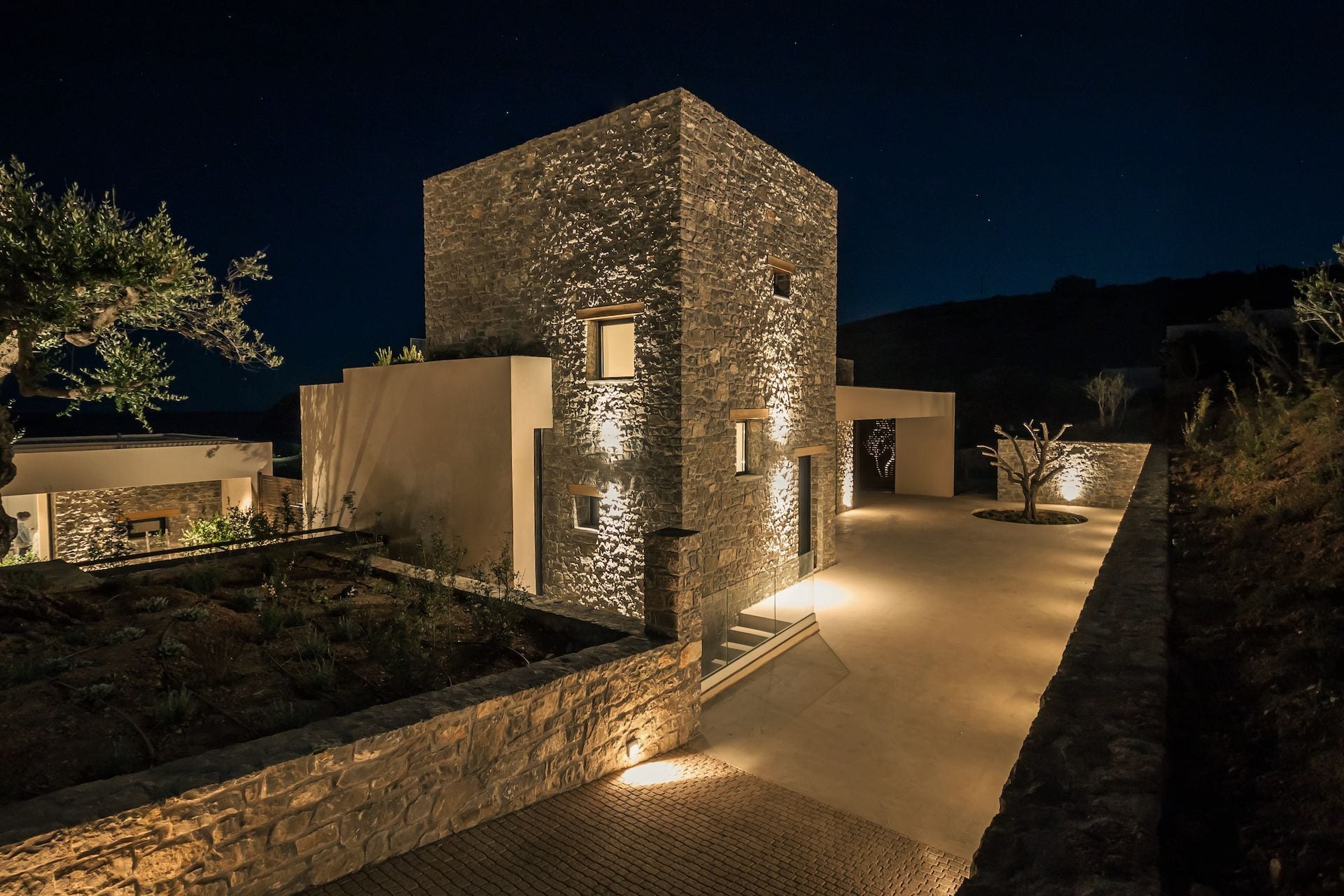 Two storey villa night